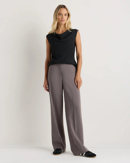 Draped Matte Cowl Neck Tank - XS / Porcelain Ivory