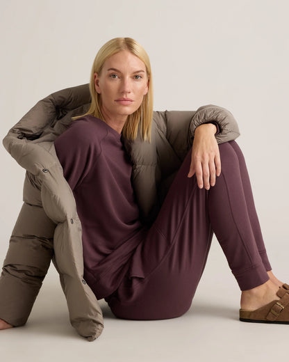 SuperSoft Fleece Crew - XS / Smoked Thyme Green