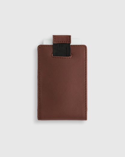 Italian Leather Money-Clip Wallet - One Size / Chocolate Brown