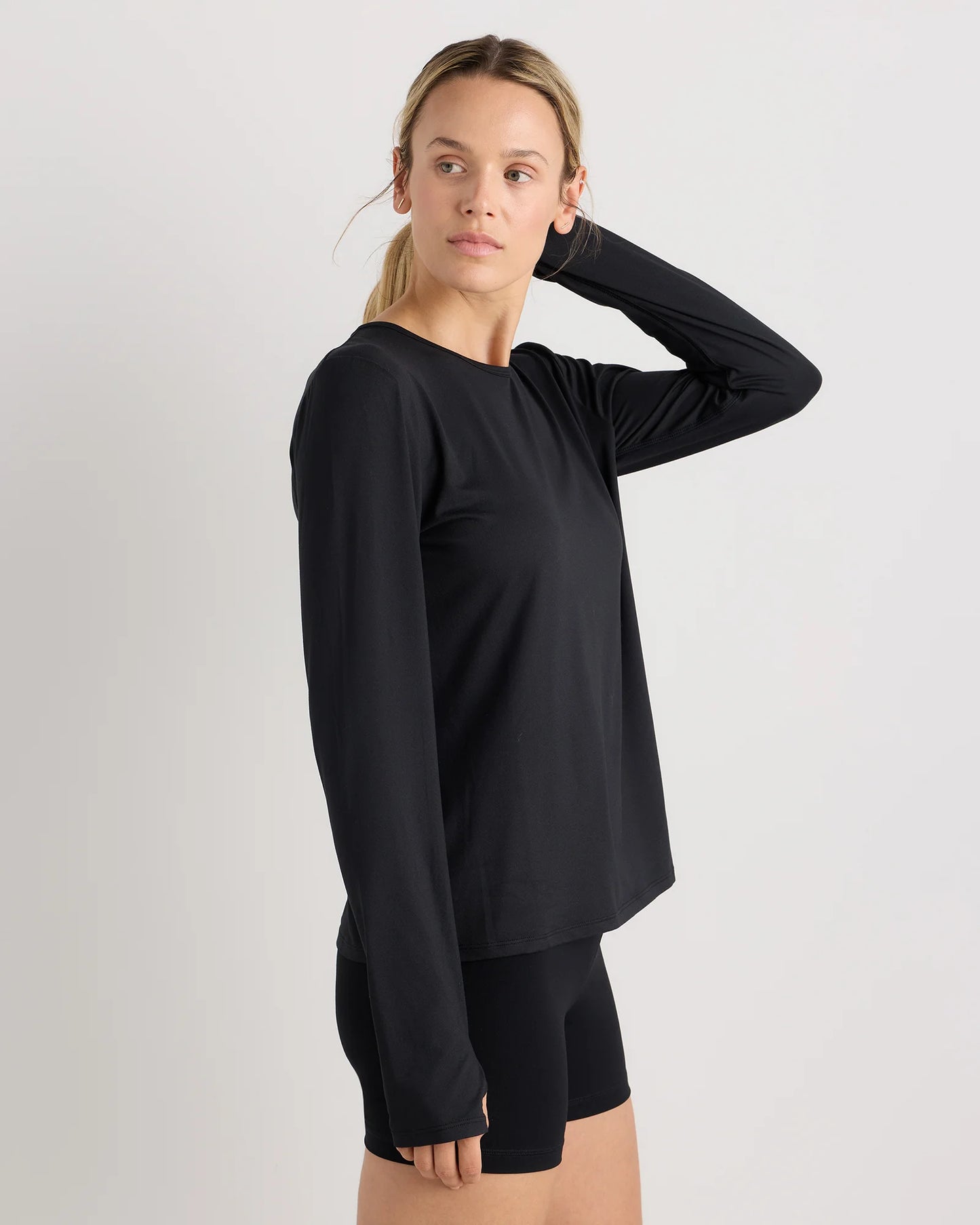 Flowknit Breeze Long Sleeve Top - XS / Heather Deep Navy