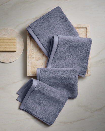 Plush Organic Turkish Cotton Washcloth (Set of 4) - One Size / White
