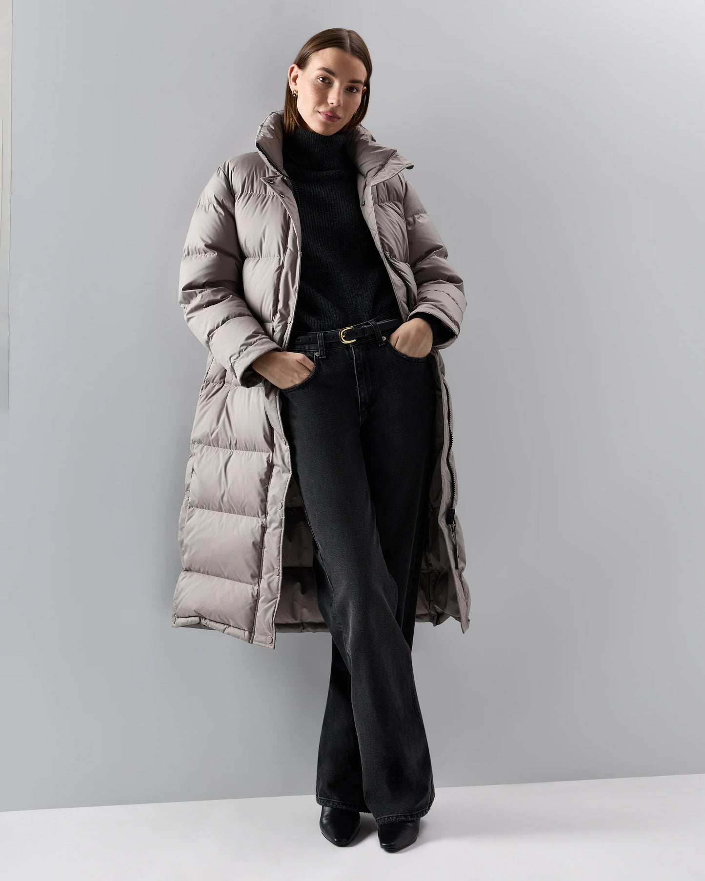 Responsible Down Long Puffer Jacket - XS / Black