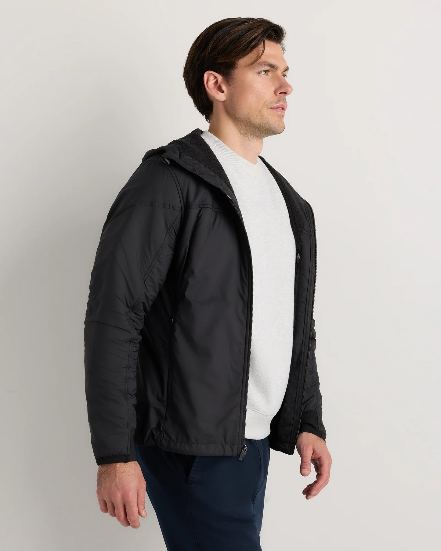 Weather Proof Fleece-Lined Hooded Jacket - S / Carbon Grey