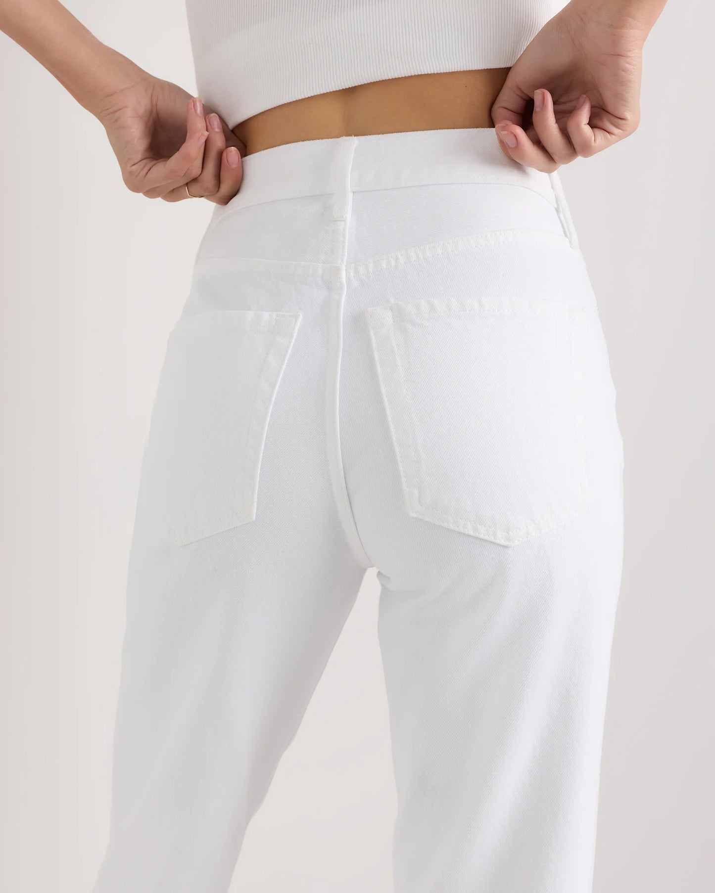 Bella Rigid Straight Jeans - 24 / Powder Blue Raw Hem