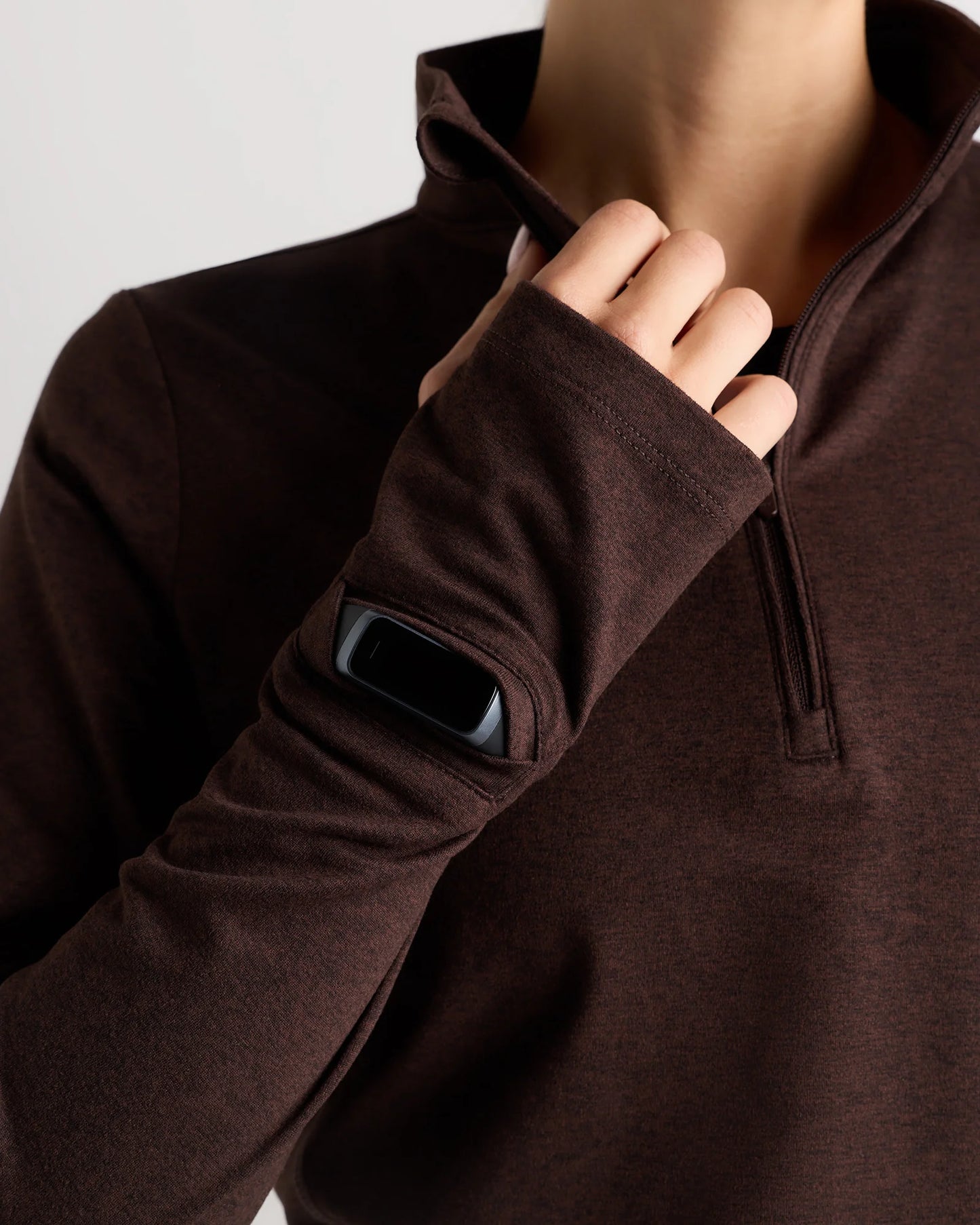 Flowknit Quarter-Zip Pullover - XS / Heather Deep Navy