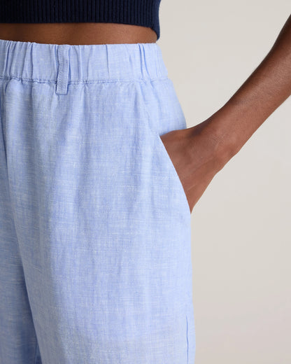 100% European Linen Pants - XS / White
