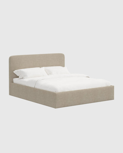 100% Linen Curved Bed - Full / Canvas