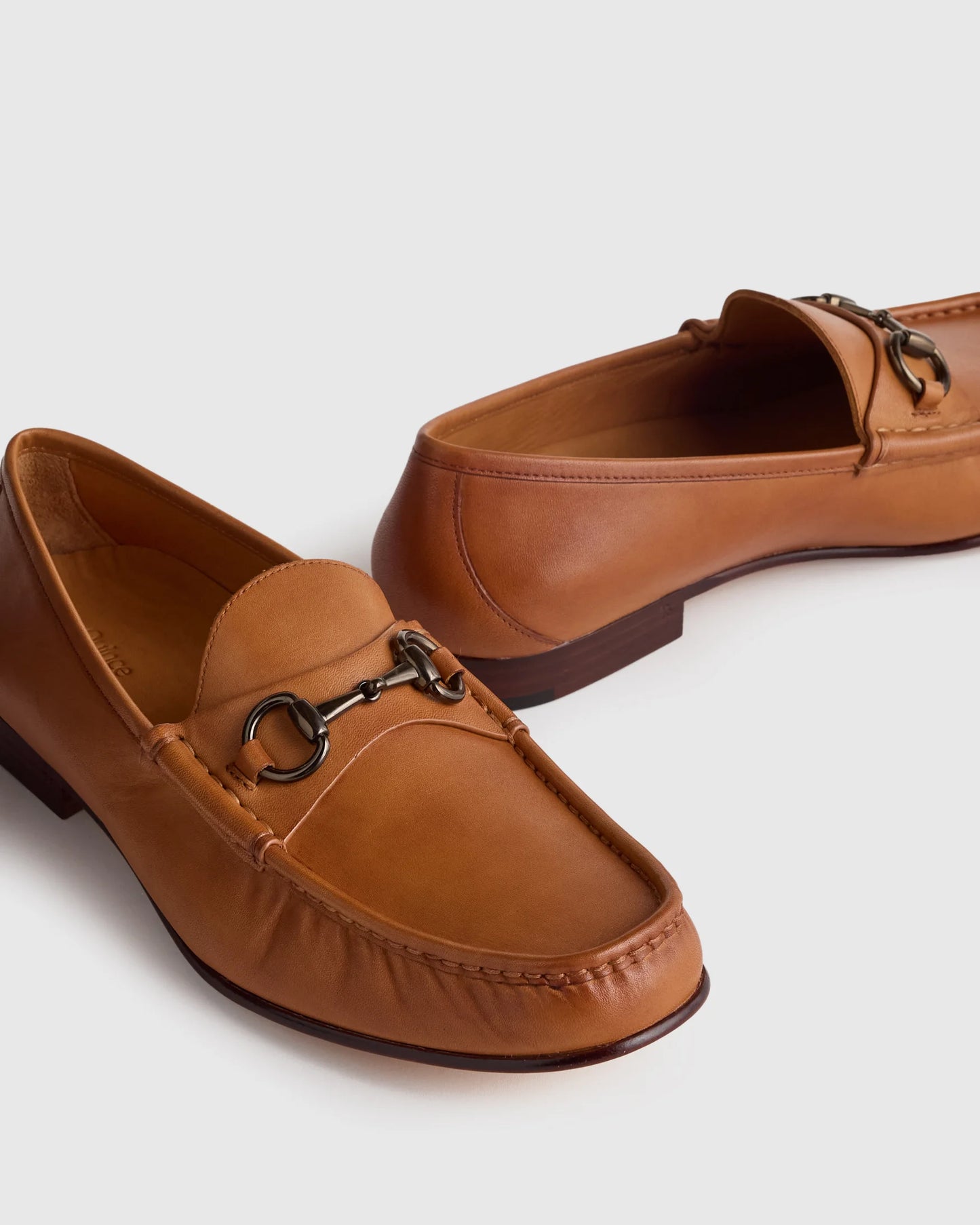 Calfskin Leather Horsebit Loafer - 7 / Tan