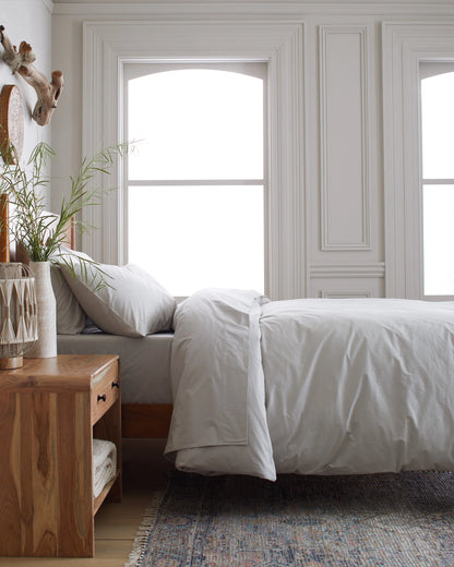 Organic Brushed Cotton Duvet Cover Set - Twin / Toffee