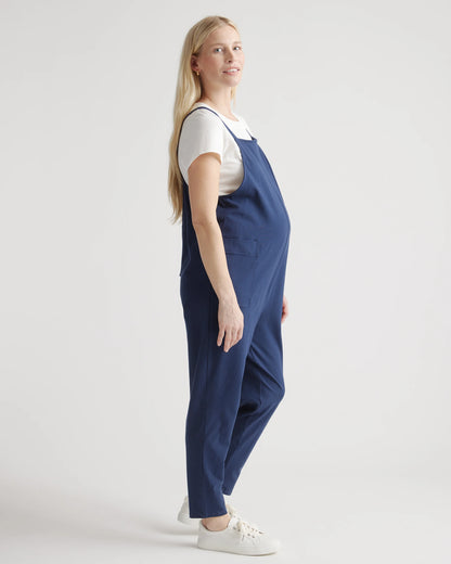 Organic Cotton Maternity Overalls - XS / Deep Navy