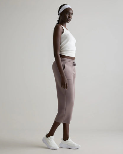 CloudComfort High-Rise Cropped Sweatpants - XS / Pebble Beige