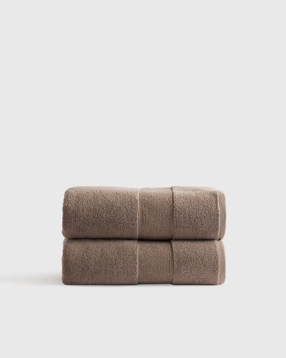 Classic Organic Turkish Cotton Bath Towel (Set of 2) - One Size / White