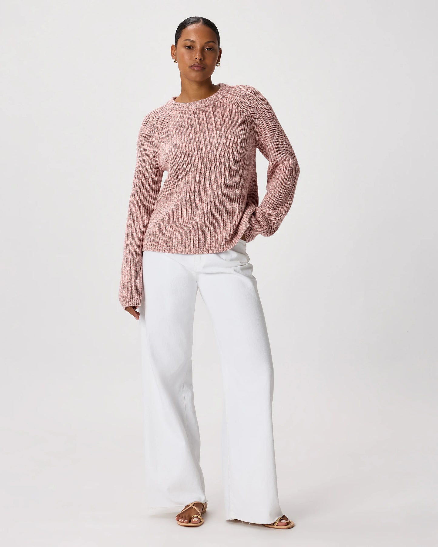 100% Organic Cotton Fisherman Crew Sweater - XS / Sapphire Blue