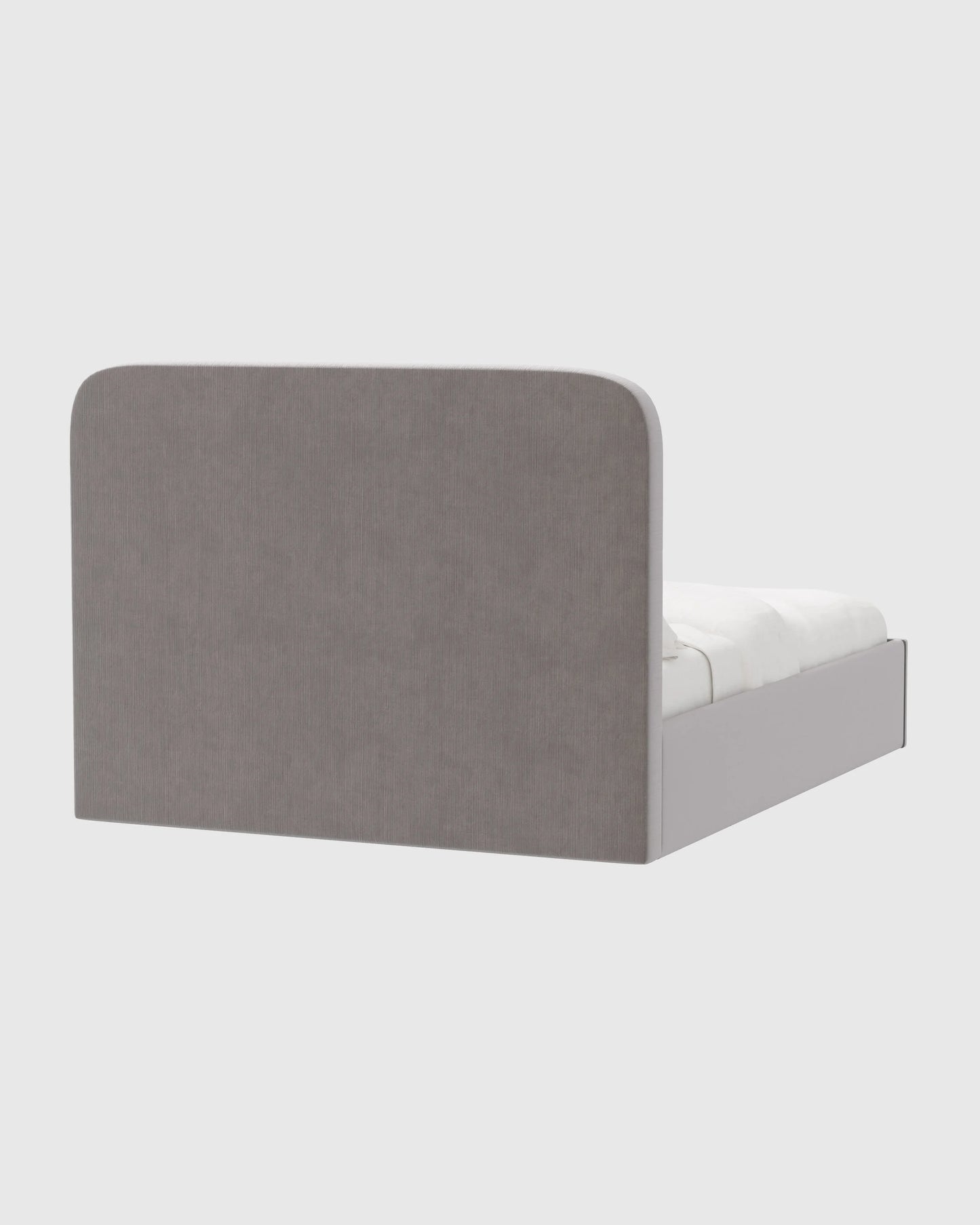 Curved Bed in Performance Velvet - Full / Walnut