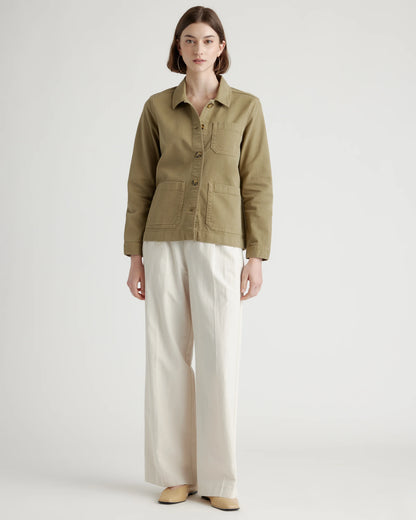 Organic Comfort Stretch Chore Jacket - XS / Vanilla
