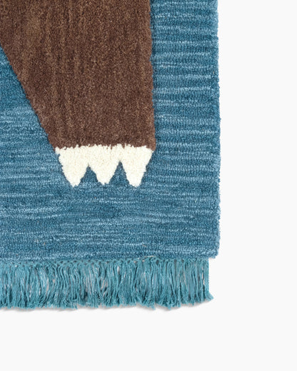Playful Animals Hand-Tufted Wool Rug - 3' x 5' / Bear