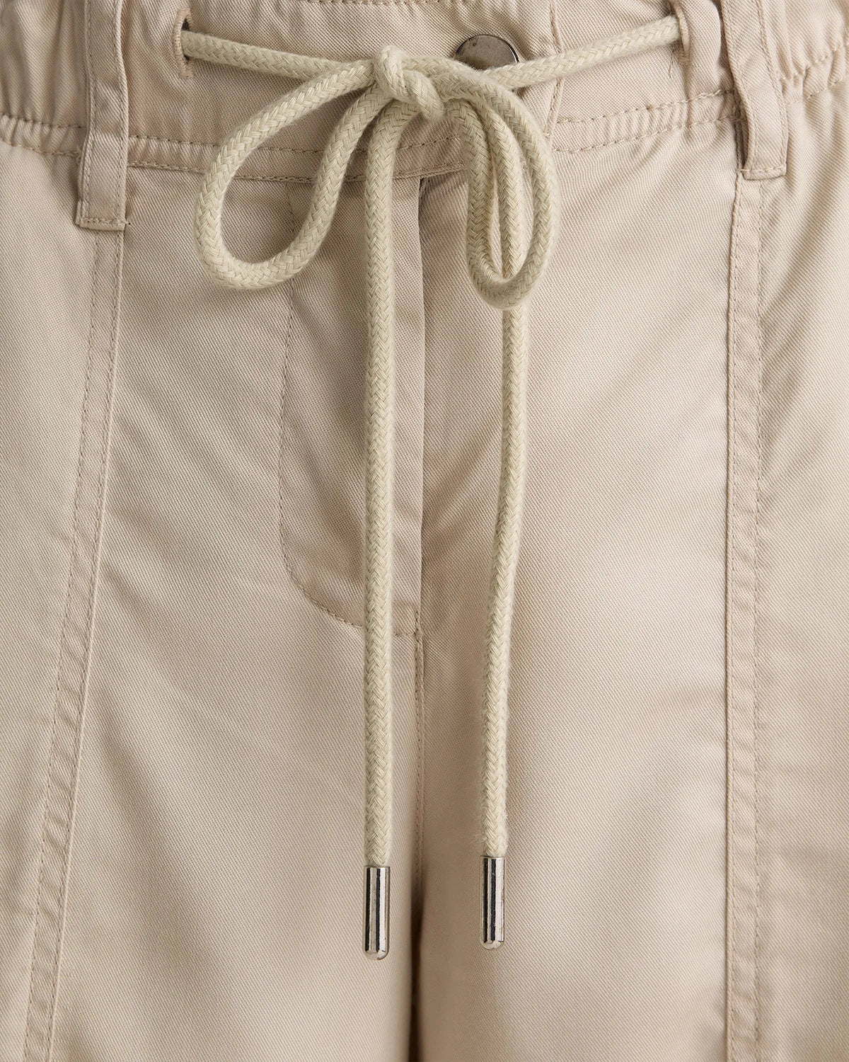 Vintage Wash Tencel Drawstring Cargo Pants - XS / Olive
