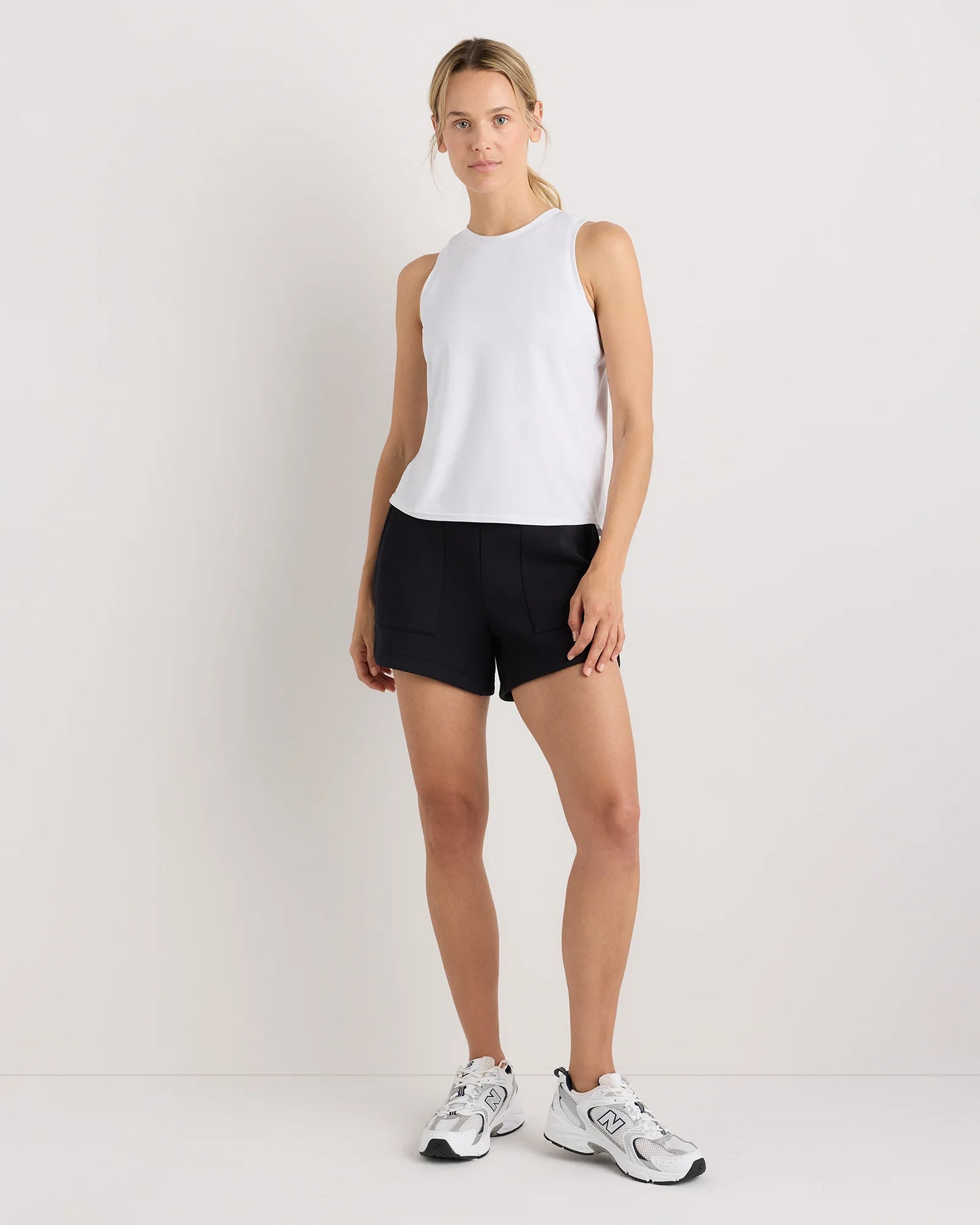Flowknit Breeze High-Neck Tank - XS / Heather Deep Navy