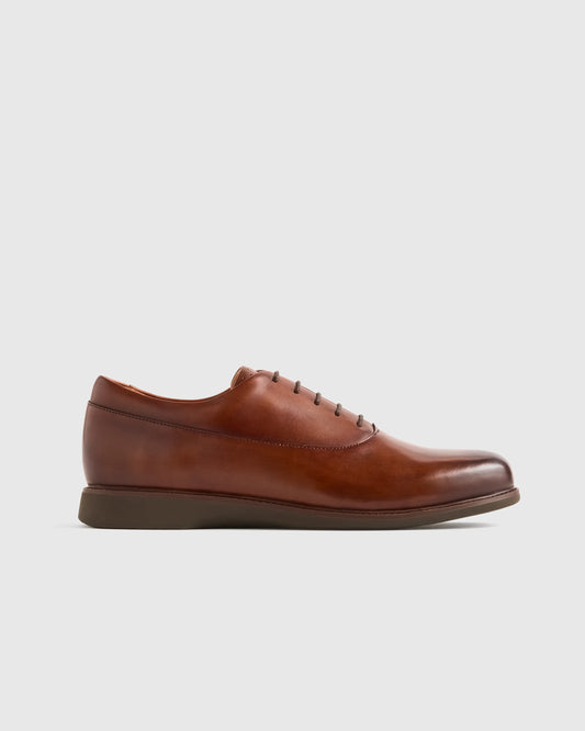 Hybrid Crafted Leather Oxford - 7 / Brandy