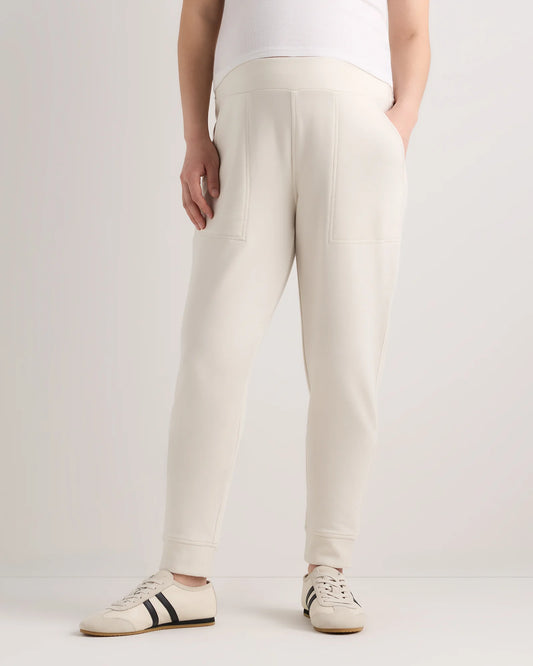 SuperSoft Fleece Maternity Joggers - XS / Off-White
