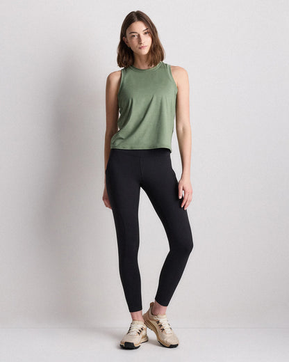Flowknit Breeze High-Neck Tank - XS / Heather Deep Navy