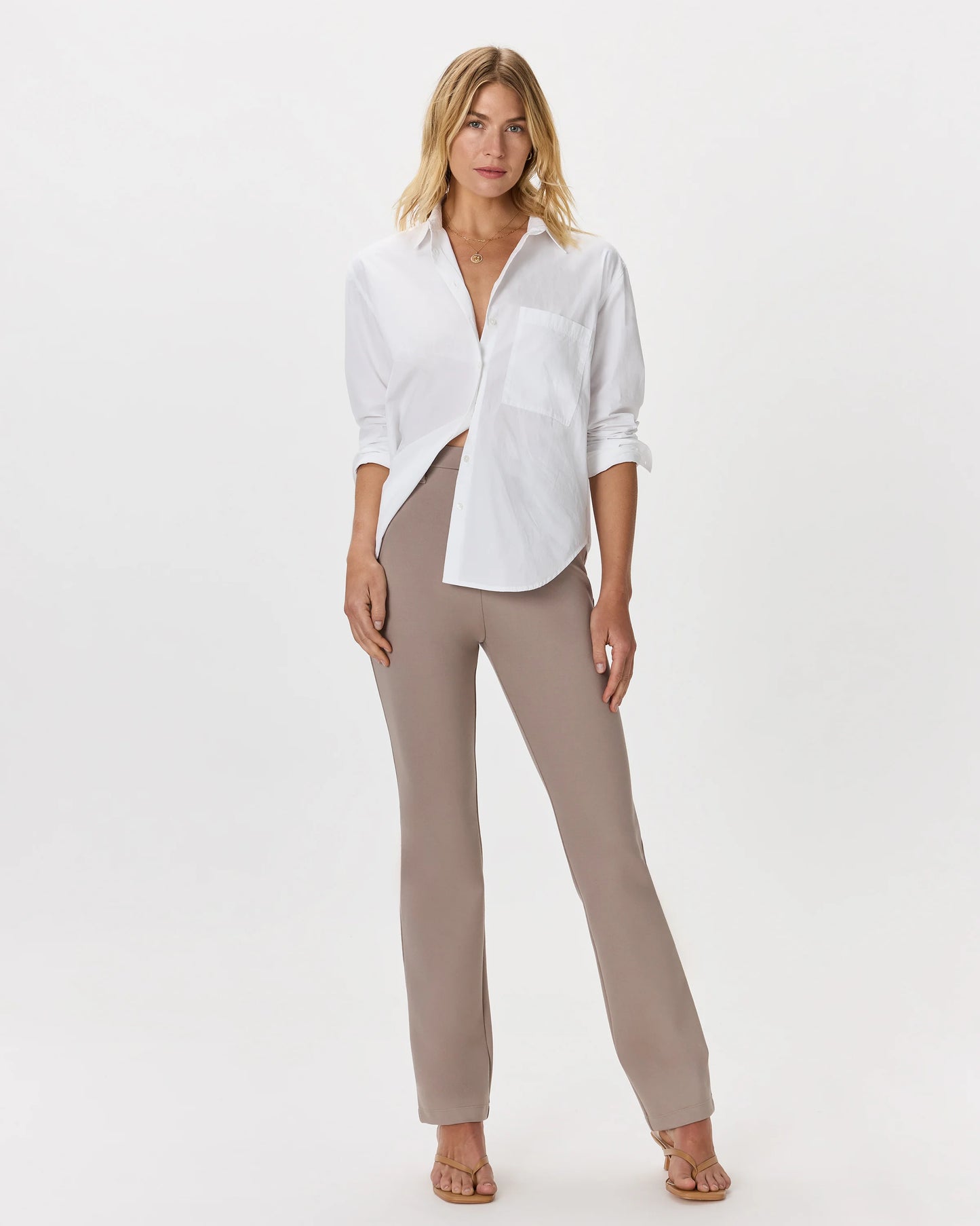 Ultra-Stretch Ponte Straight Leg Pants - XS / Morel Grey