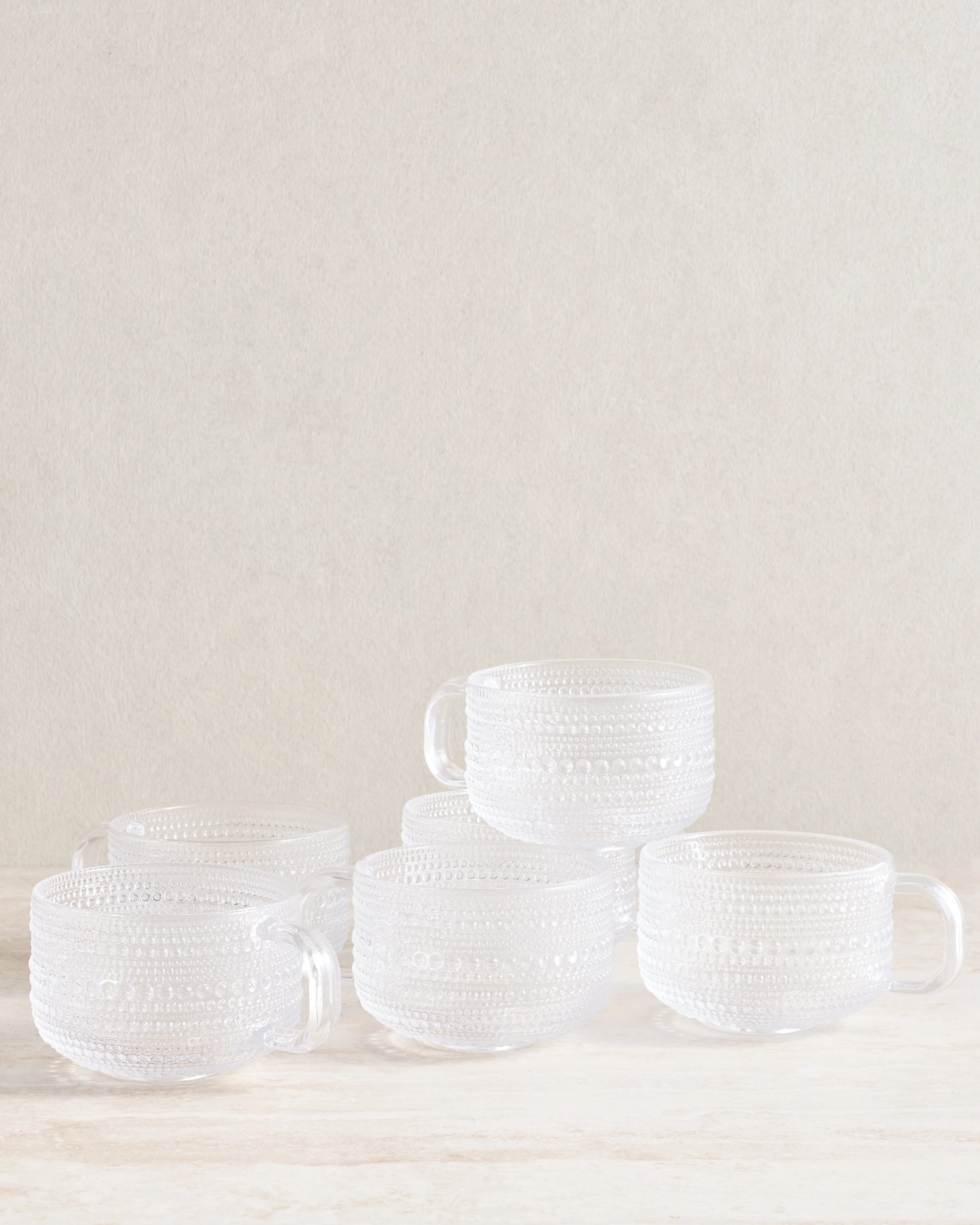 Jupiter Glass Tea & Cappuccino Mug (Set of 6) - One Size / No Color