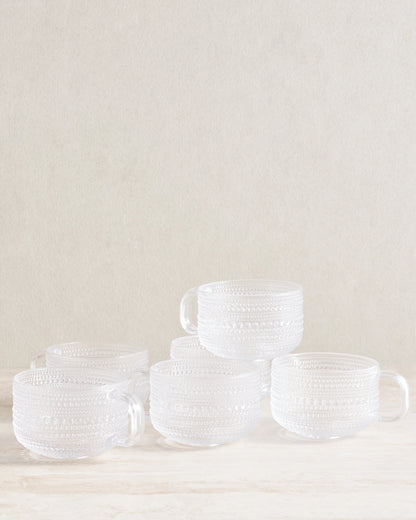 Jupiter Glass Tea & Cappuccino Mug (Set of 6) - One Size / No Color