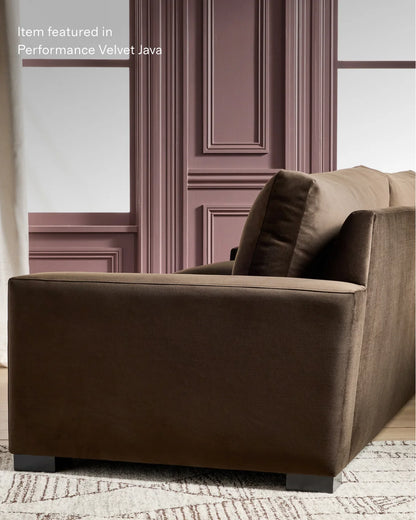 Stillman L Sectional in Performance Velvet - 116x116 / Java