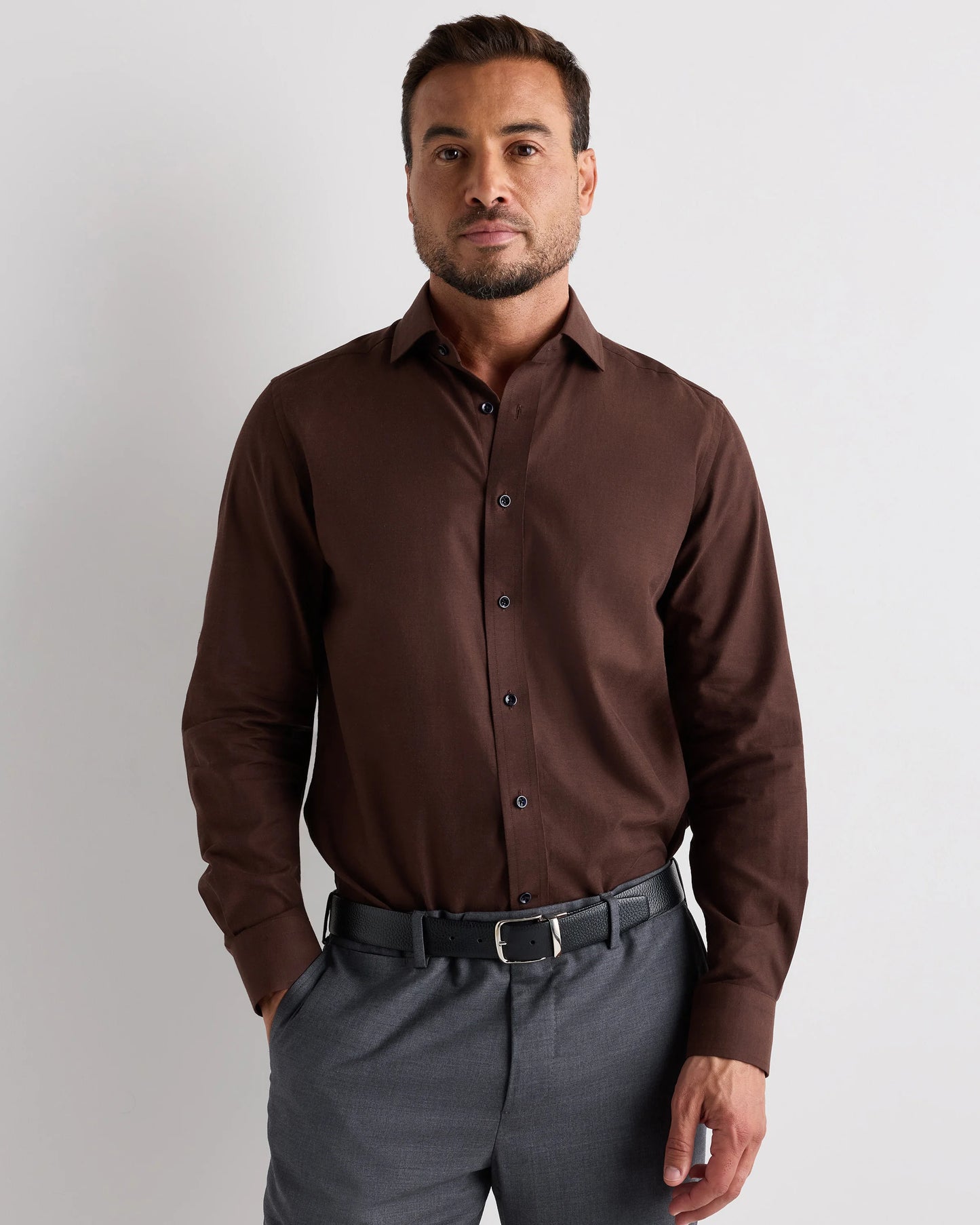 Organic Cotton Cashmere Dress Shirt - XS / Pale Blue