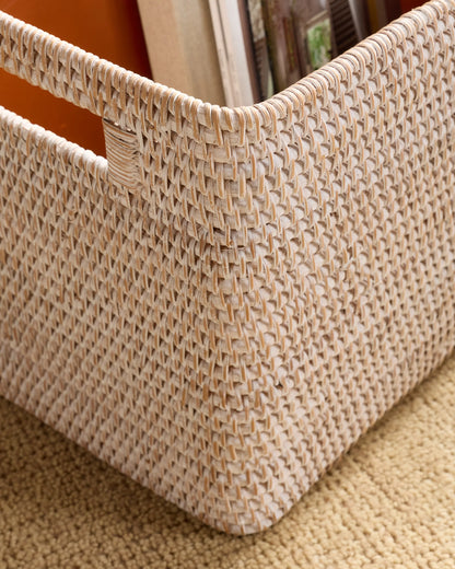 Handwoven Rattan Legal Size Storage Box - One Size / Natural