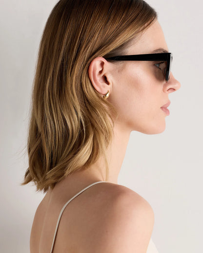 Lagos Polarized Acetate Sunglasses - One Size / Black with Grey lens