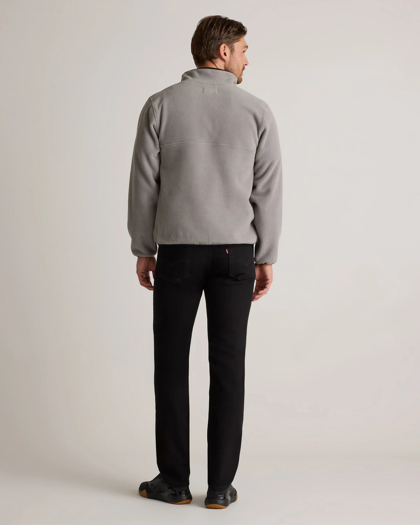 Polar Fleece Snap Pullover - S / Bold Black