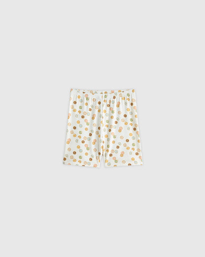 Bamboo Short Sleeve and Shorts Pajama Set - 2T / Lavender Hearts