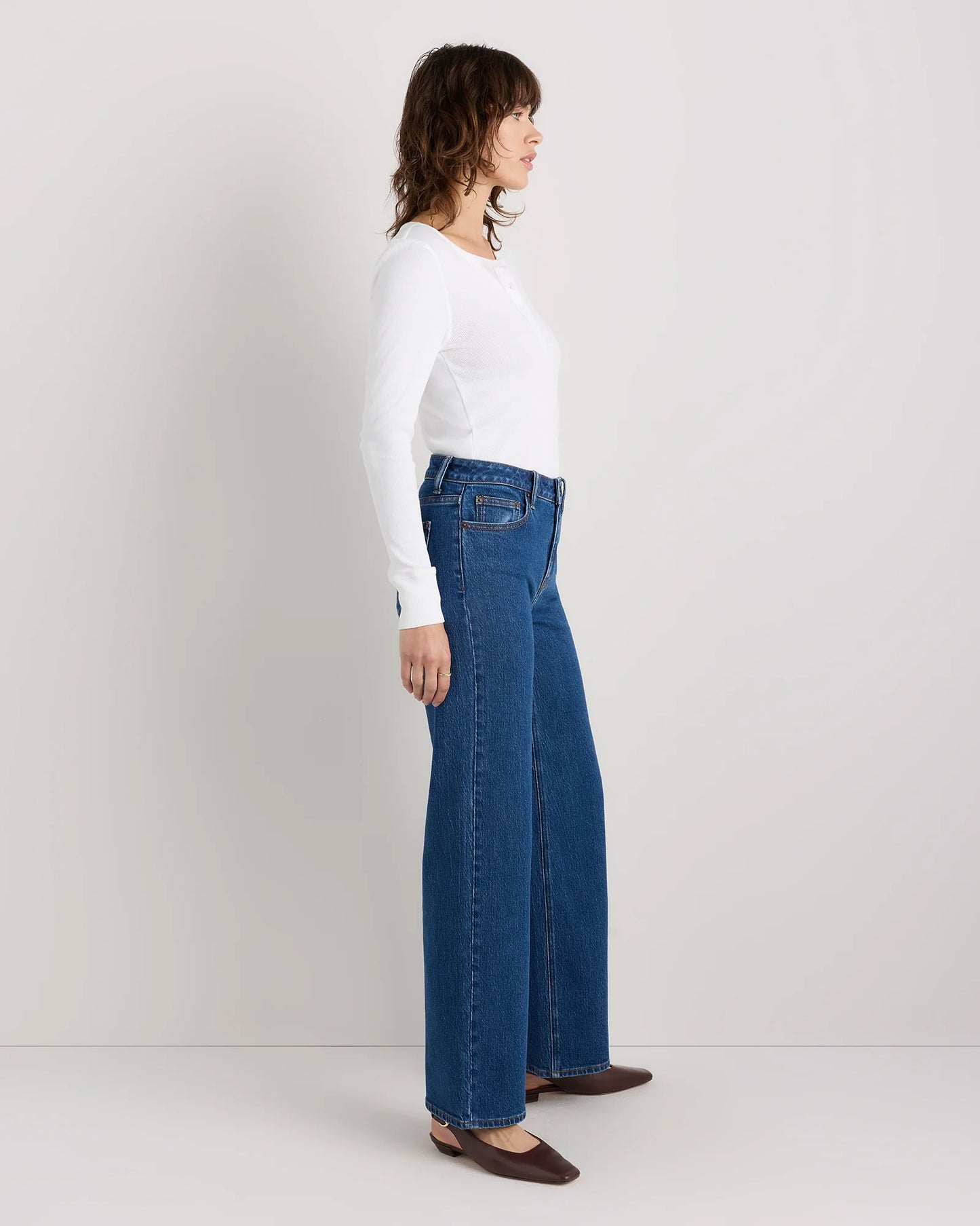 Bella Stretch Relaxed Straight Jeans - 24 / Atlantic Blue
