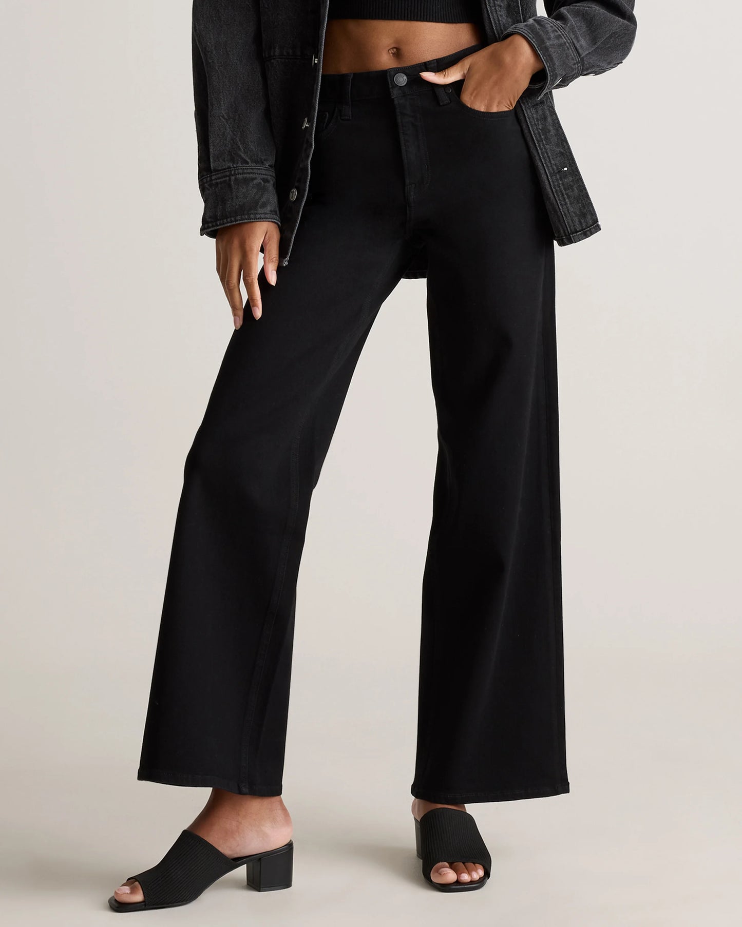 Bella Stretch Wide Leg Jeans - 24 / Frosted Blue