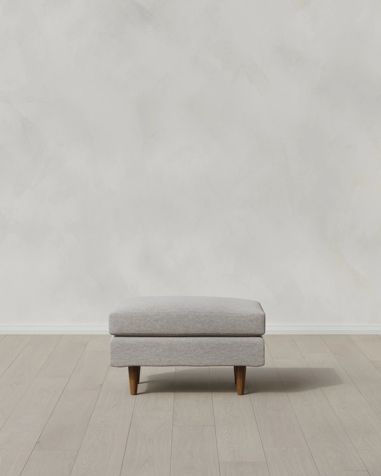 Atlas Midcentury Ottoman in Performance Basketweave - 31.5" / Navy