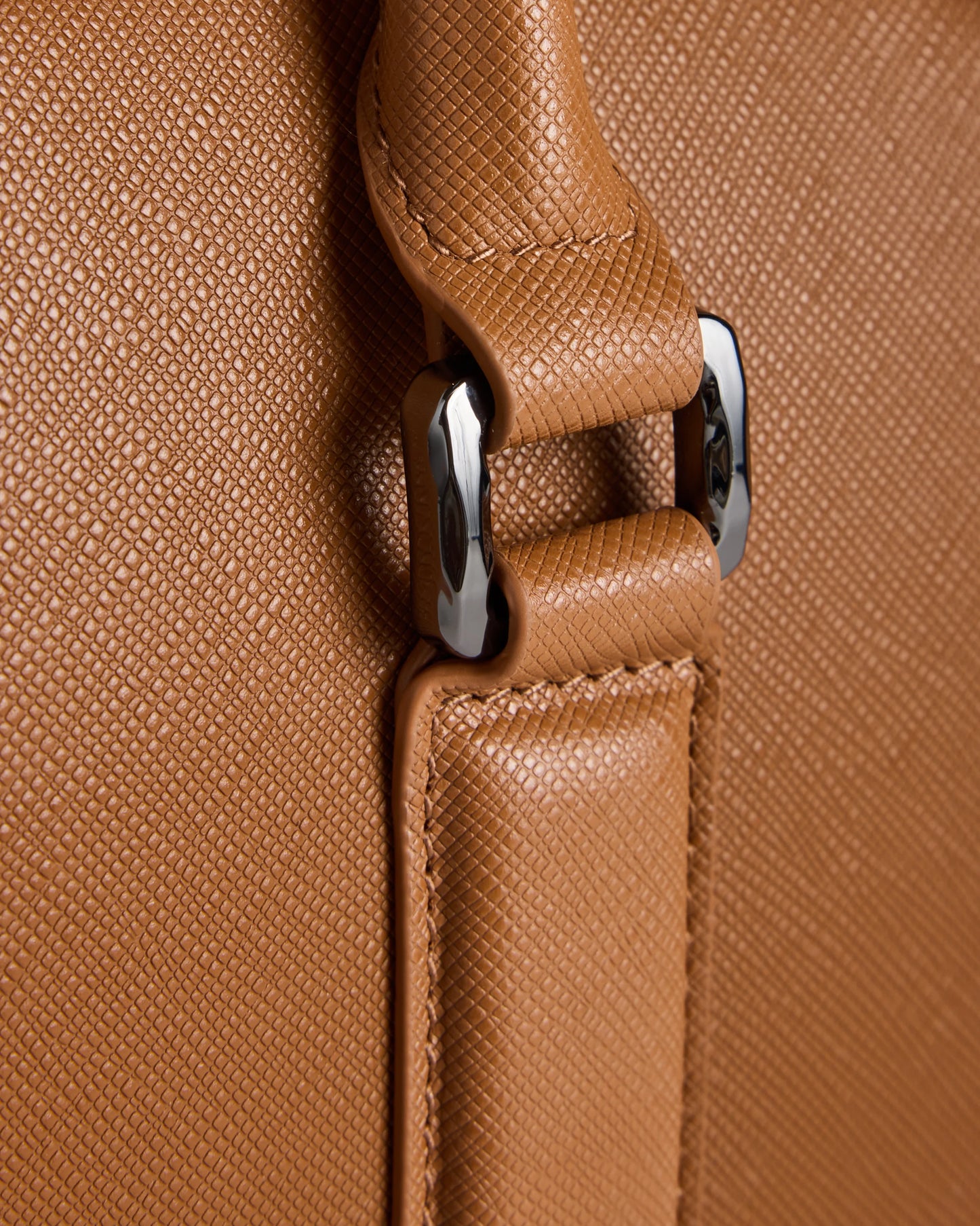Italian Saffiano Briefcase - One Size / Hickory