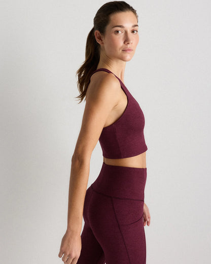 Ultra-Soft V-Neck Cropped Tank - XS / Heather Navy