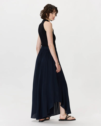 Washable Stretch Silk Palazzo Pants - XS / Black