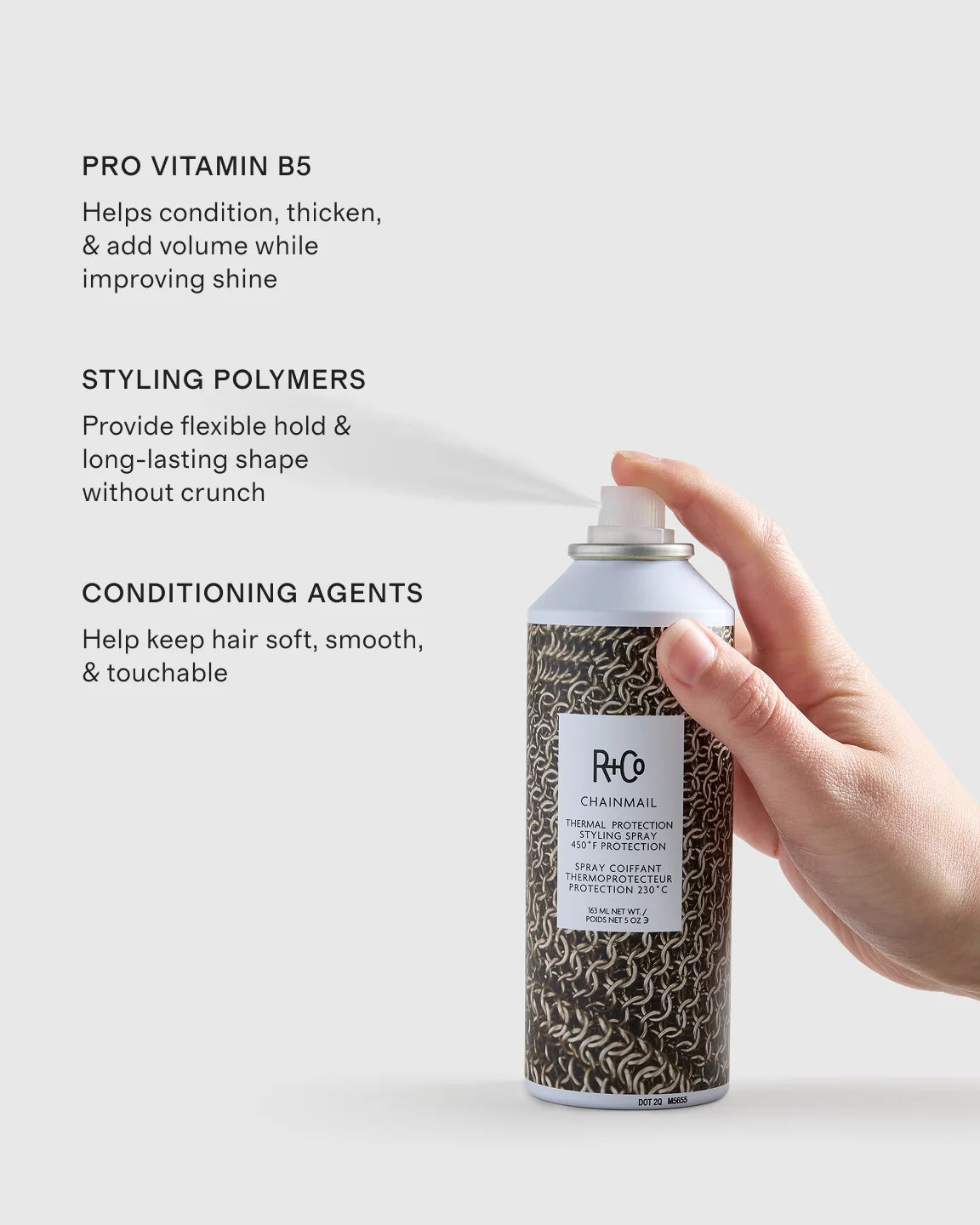 Chainmail Thermal Protection Styling Spray by R+Co - One Size / No Color