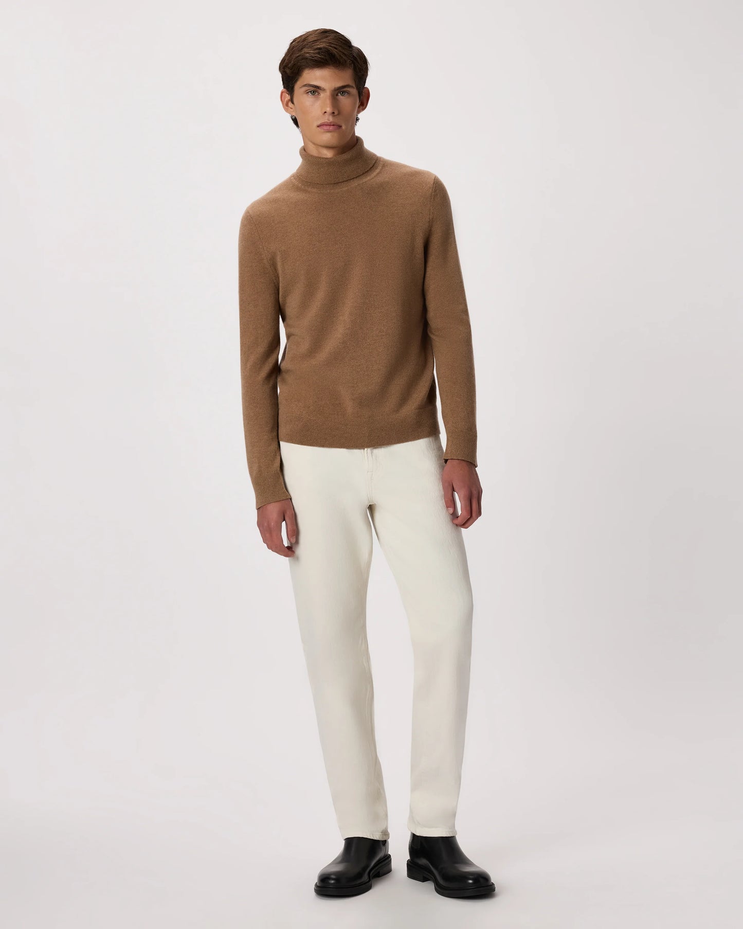 Mongolian Cashmere Turtleneck Sweater - S / Black