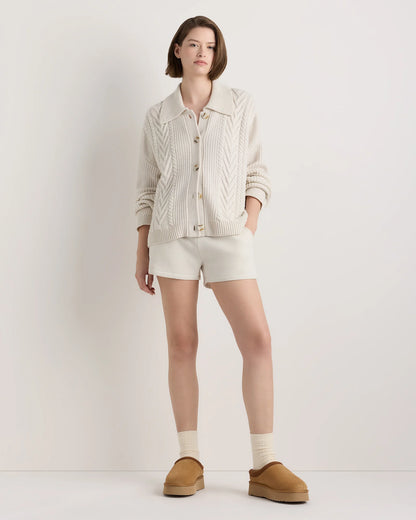 Australian Shearling Platform Clog Slipper - 5 / Pecan