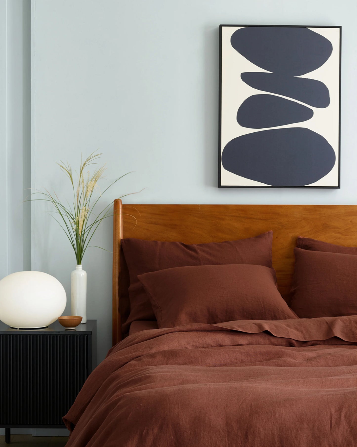 European Linen Duvet Cover Set - Twin / Peach