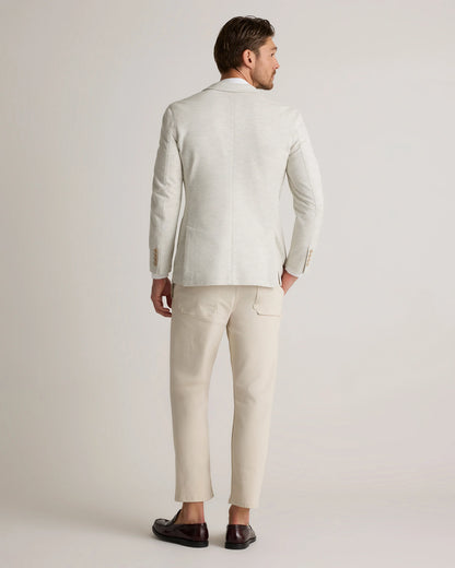 Cotton Pique Knit Blazer - XS / Heather Charcoal
