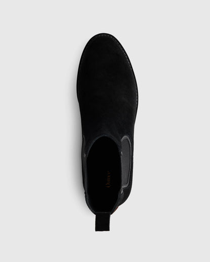 Italian Suede Lug Sole Chelsea Boot - 5 / Almond Suede