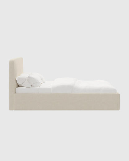 100% Linen Curved Bed - Full / Canvas