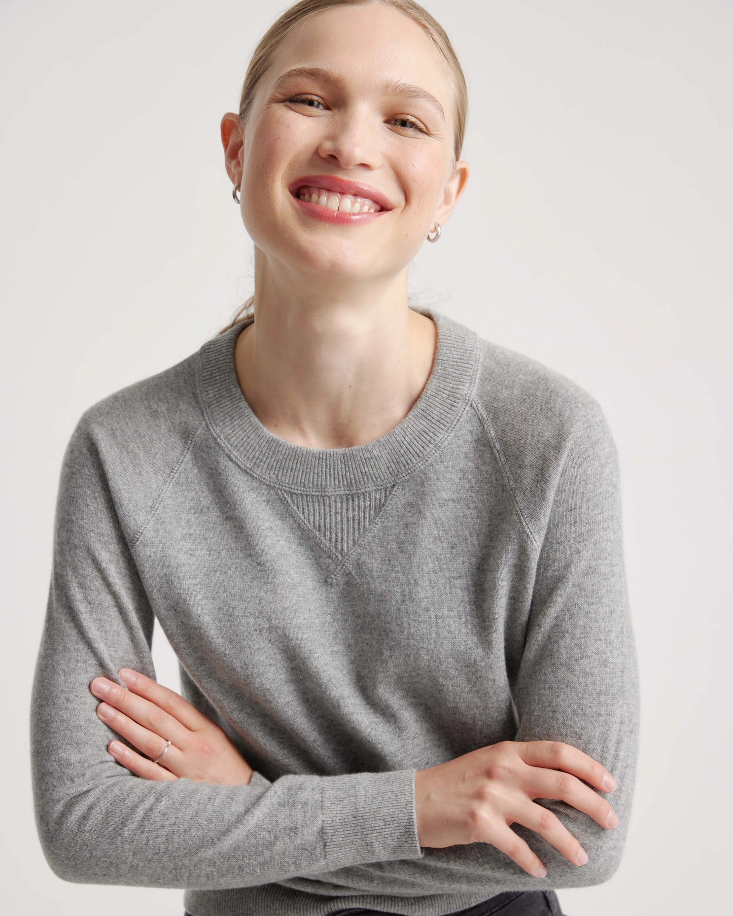 Mongolian Shrunken Cashmere Sweatshirt - XS / True Navy