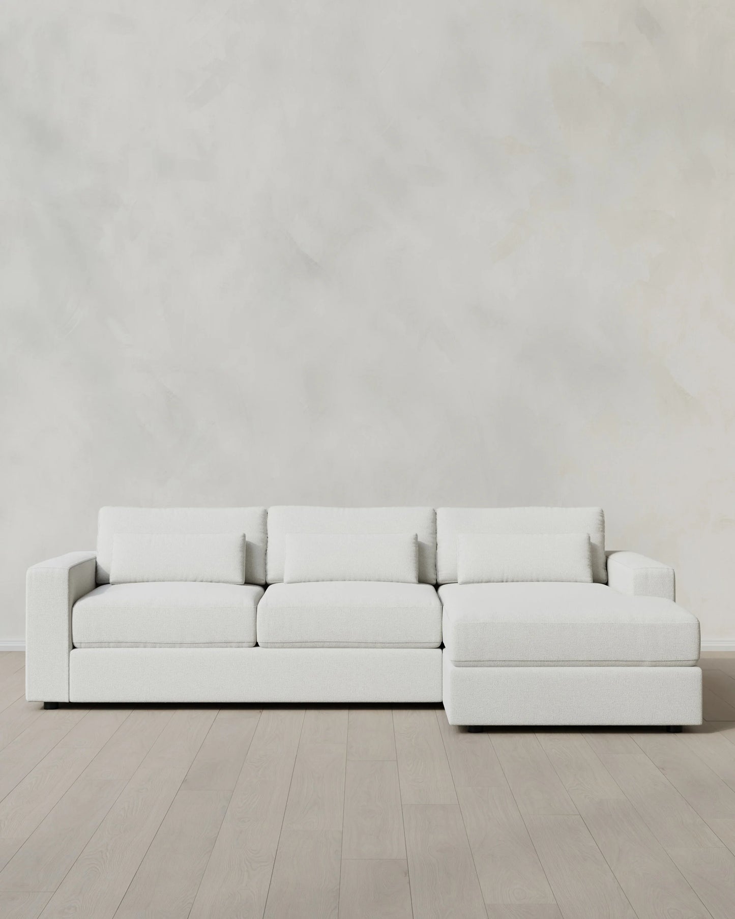 Ashford Deep Seat Chaise Sectional in Performance Basketweave - 119" Right Arm / Flax