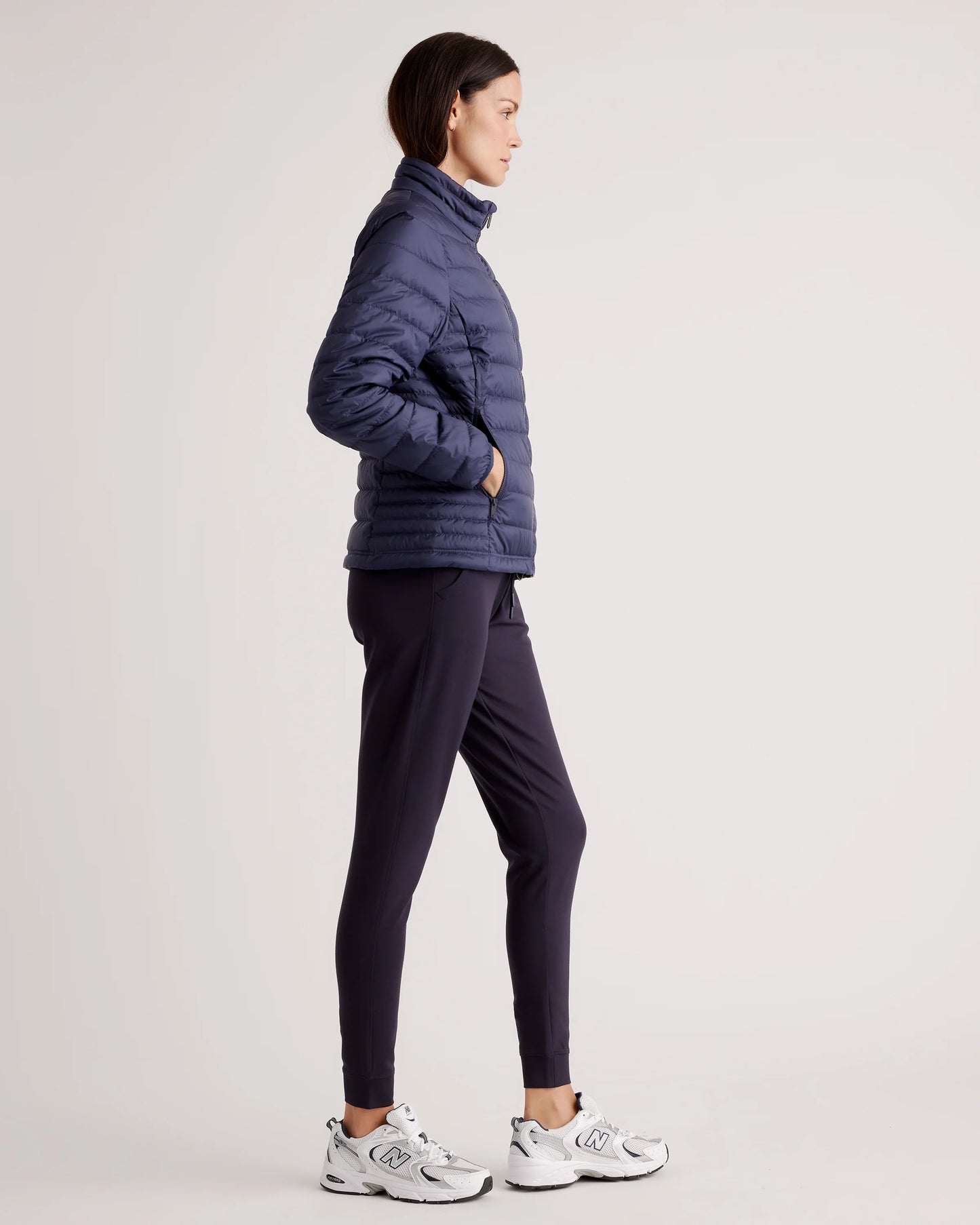 Lightweight Down Packable Puffer Jacket - XS / Black